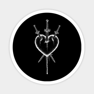 3 of swords Design Magnet